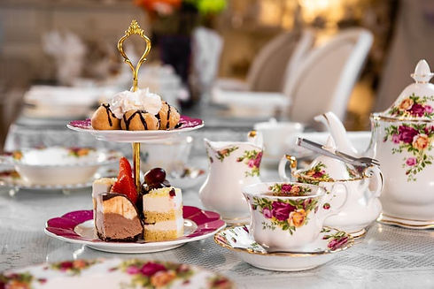Tea and dessert setting