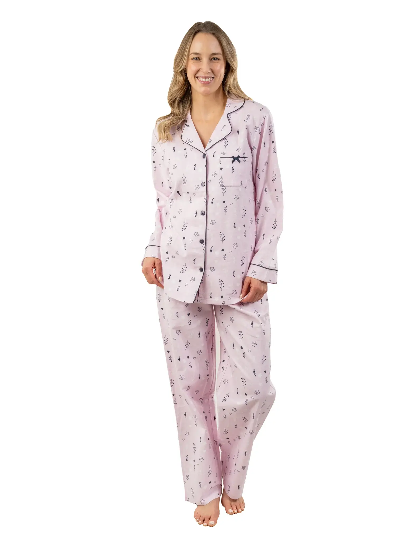 Patricia Ditys Floral Flannel PJ Set