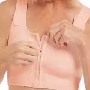 Thumbnail: Amoena Pamela Mastectomy Compression 20-23 mmHg Zip Compression Bra