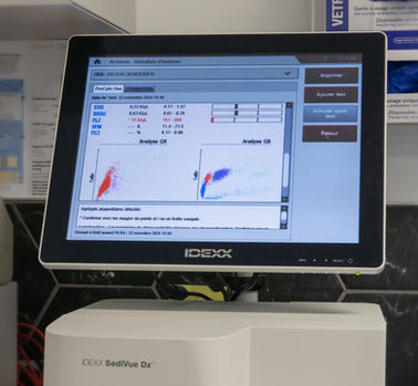 Analyseur sanguin, hématologie, biochimie