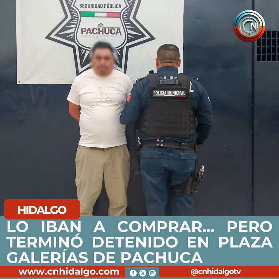 🚨 LO IBAN A COMPRAR… PERO TERMINÓ DETENIDO EN PLAZA GALERÍAS DE PACHUCA