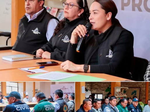 PRESIDENTA DE ATITALAQUIA ENCABEZA SESIÓN DEL CONSEJO DE PROTECCIÓN CIVIL