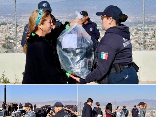 PRESIDENTA DE TULANCINGO ENTREGA 199 EQUIPOS A POLICÍAS