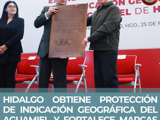 HIDALGO OBTIENE PROTECCIÓN DE INDICACIÓN GEOGRÁFICA DEL AGUAMIEL Y FORTALECE MARCAS LOCALES