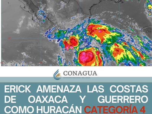 ERICK AMENAZA LAS COSTAS DE OAXACA Y GUERRERO COMO HURACÁN CATEGORÍA 4