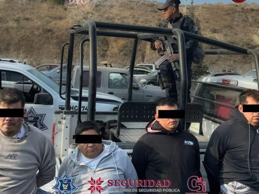 DETENEN A CUATRO EN PACHUCA CON DROGA, ARMA Y VEHÍCULO ROBADO