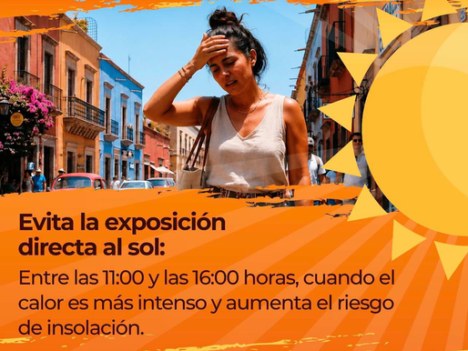 ☀️ Las horas de mayor calor pueden representar un riesgo para tu salud.