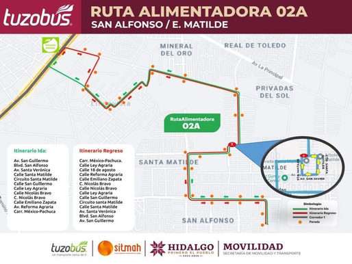 #TuzobúsInforma 🚍 Este miércoles 30 de julio se realiza un #DesvíoOperativo en la Ruta Alimentadora 2A San Alfonso / Estación Matilde, debido a obras de mantenimiento sobre la vialidad.