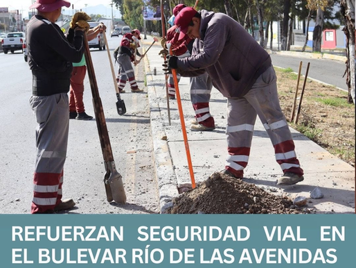 🚧 REFUERZAN SEGURIDAD VIAL EN EL BULEVAR RÍO DE LAS AVENIDAS