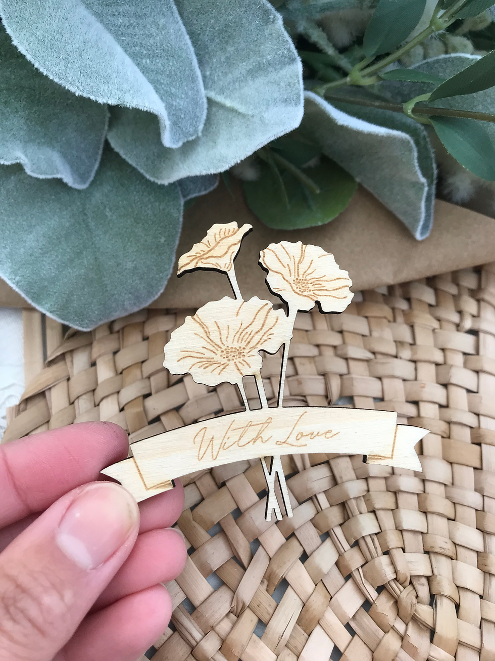 Thumbnail: With Love Flower Magnet Card