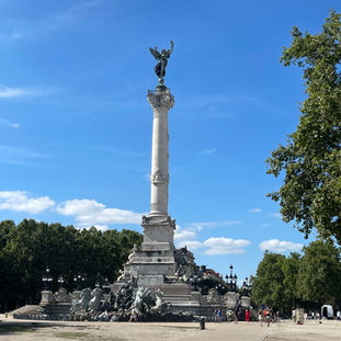 Place des Quinconces monument in Bordeaux, France