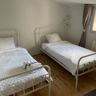 Twin bedroom accommodation in rural France
