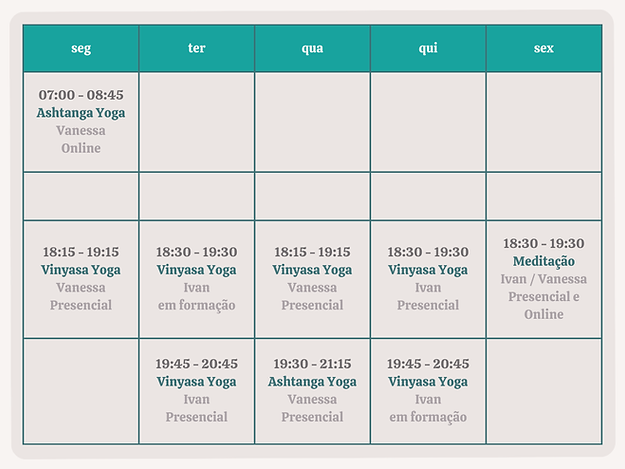 Padma Bhavam, Aulas de Yoga e Meditação