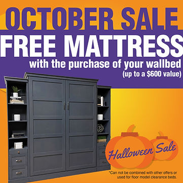 Wallbeds Free Mattress October sale