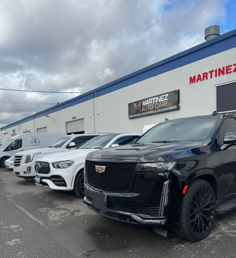 Martinez Auto Care a Sacramento Auto body shop with customer vehicles