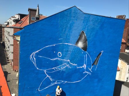 Street Art Vestergade Aarhus Hvidhaj Eske Touborg