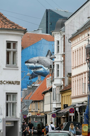 Street Art Vestergade Aarhus Hvidhaj Eske Touborg