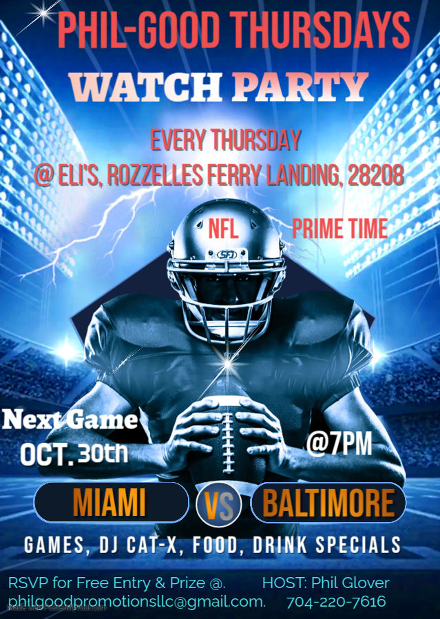 Thursday Night Football Watch Party: Miami vs. Baltimore