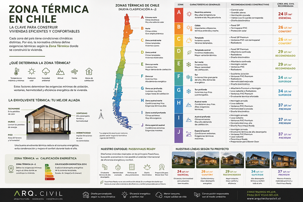 Zona Térmica en Chile: ¿Cómo influye en el diseño y construcción de una vivienda?