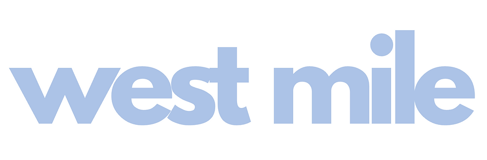 West Mile aesthetic skincare brand identity and logo design by SHORE.