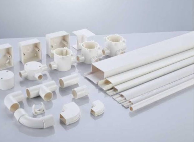 Pvc conduit , round boxes , couplings , adaptors etc 