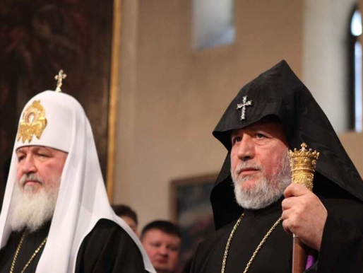 Patriarch Kirill (MP) Joint Prayer with Monophysite Armenian Patriarchate, 2010. 