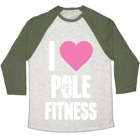 Thumbnail: I Love Pole Fitness Unisex Tri-Blend Baseball Tee