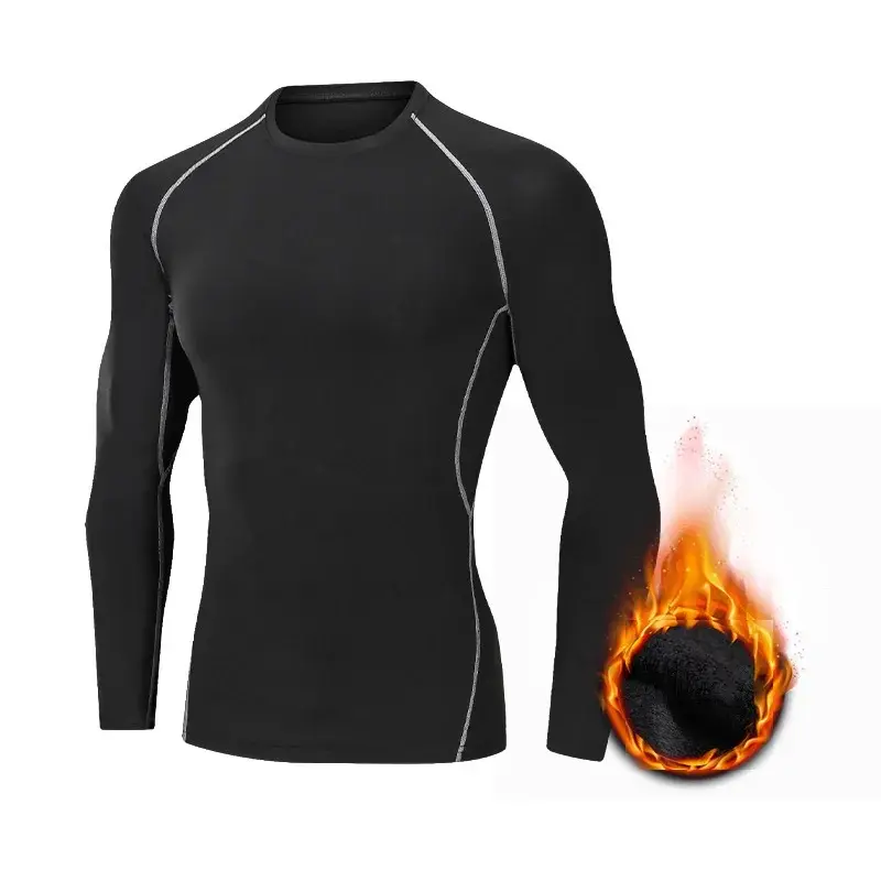 Thumbnail: Winter Thermal Underwear Men Compression Fitness Fleece