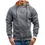 Thumbnail: Casual Solid Long Sleeve Mens Slim Zipper Sweatshirt