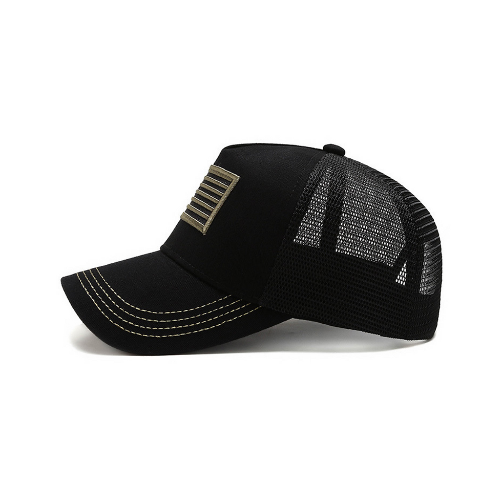 Thumbnail: American Flag Trucker Hat With Adjustable Strap