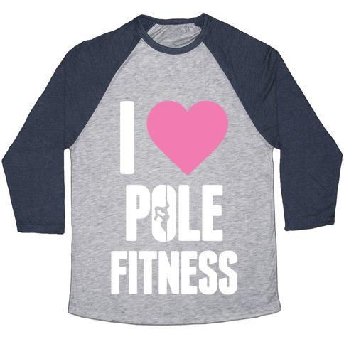 Thumbnail: I Love Pole Fitness Unisex Tri-Blend Baseball Tee