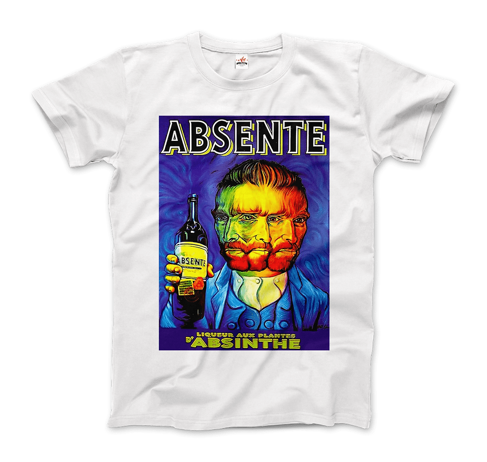 Thumbnail: Absente, Vintage Absinthe Liquor Advertisement With Van Gogh T-Shirt