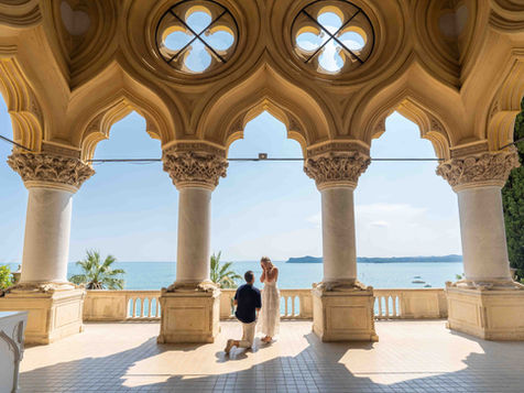 wedding proposal at Isola del Garda
