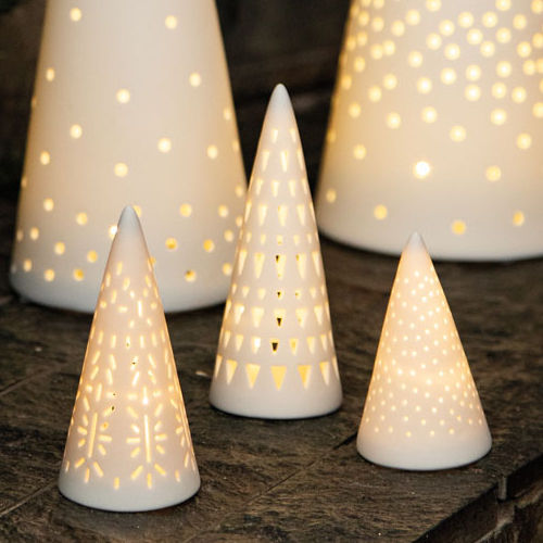 Miniature : Sapin lumineux en porcelaine grand modèle
