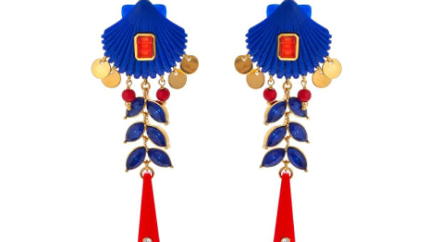 Boucles d'oreille CORALIE Indigo