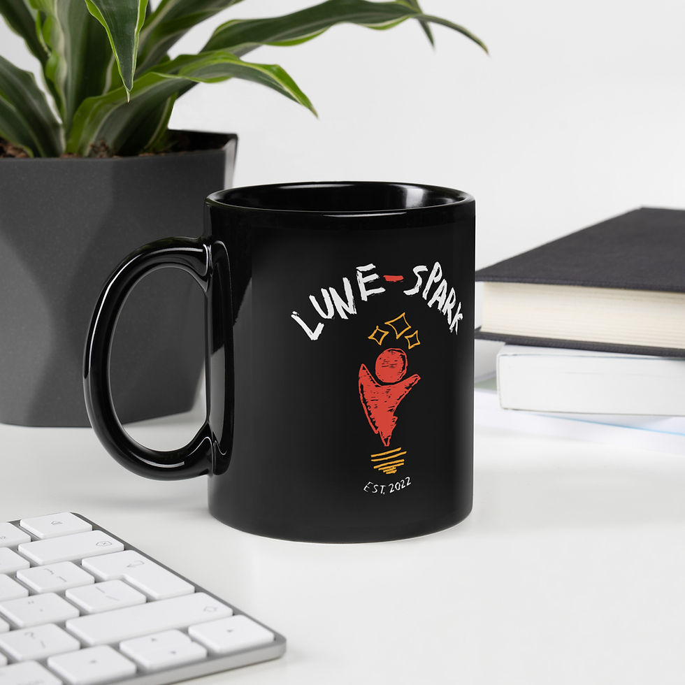 Thumbnail: Lune Spark Black Glossy Mug