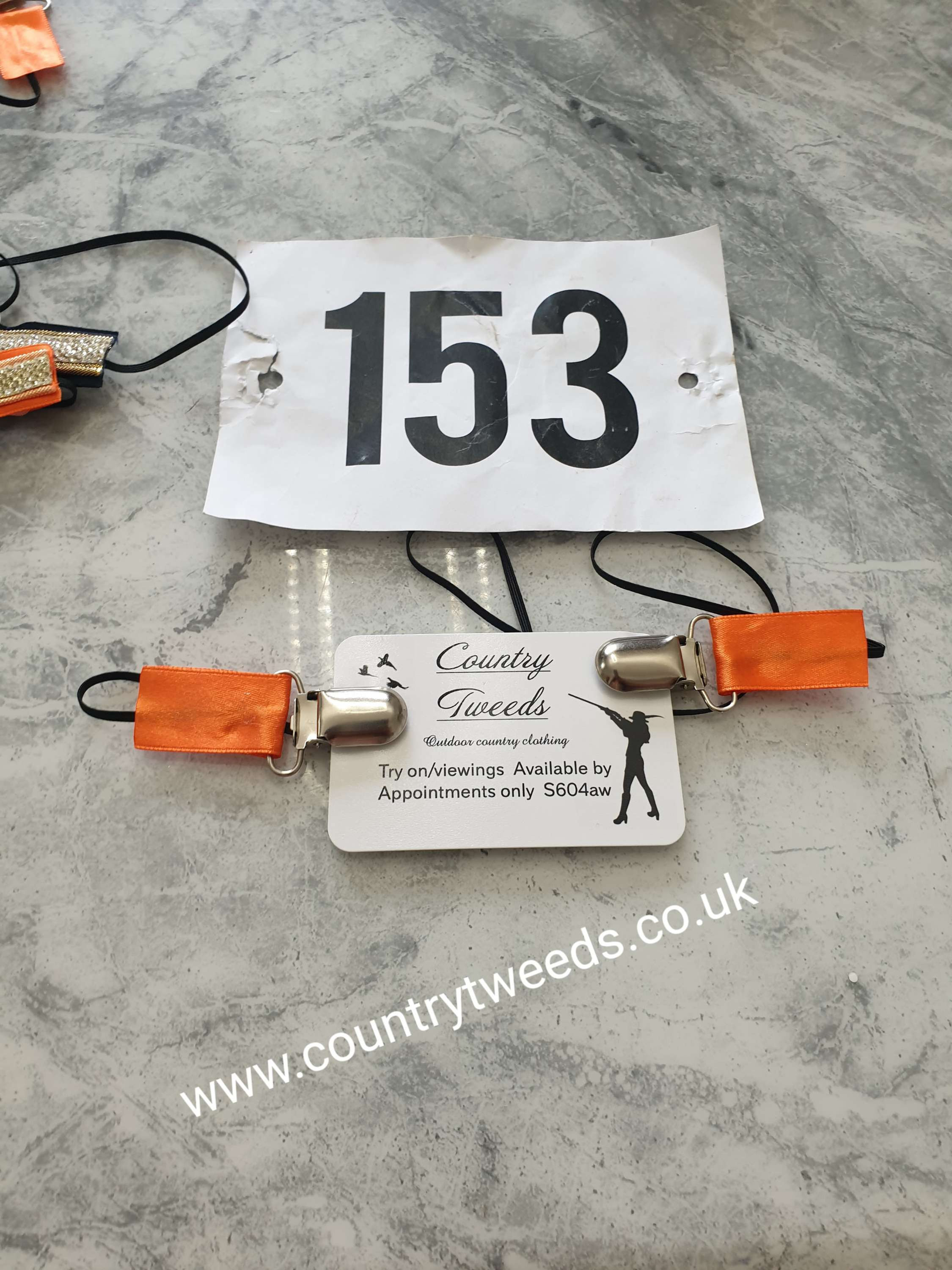 Orange number clips adults