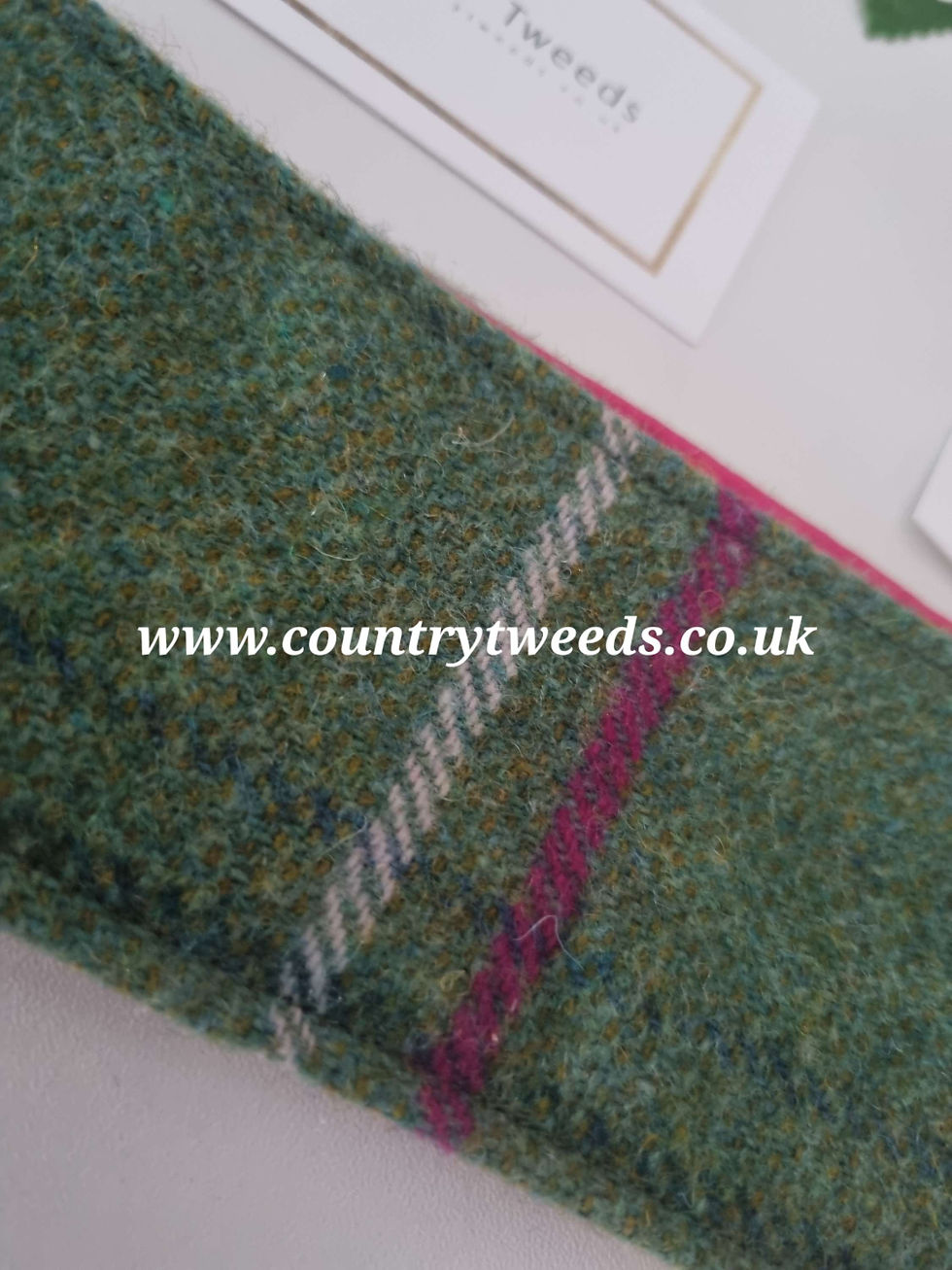 Thumbnail: Green tweed cape set with passionate pink liner all matching 