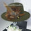 Thumbnail: Green fedora hat comes with this beautiful detachable feather brooch 