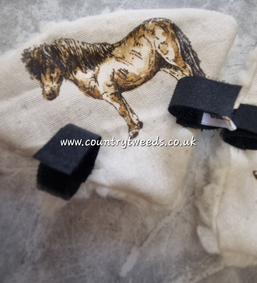 Thumbnail: Horse,deer &pheasant design riding hat earwarmers 