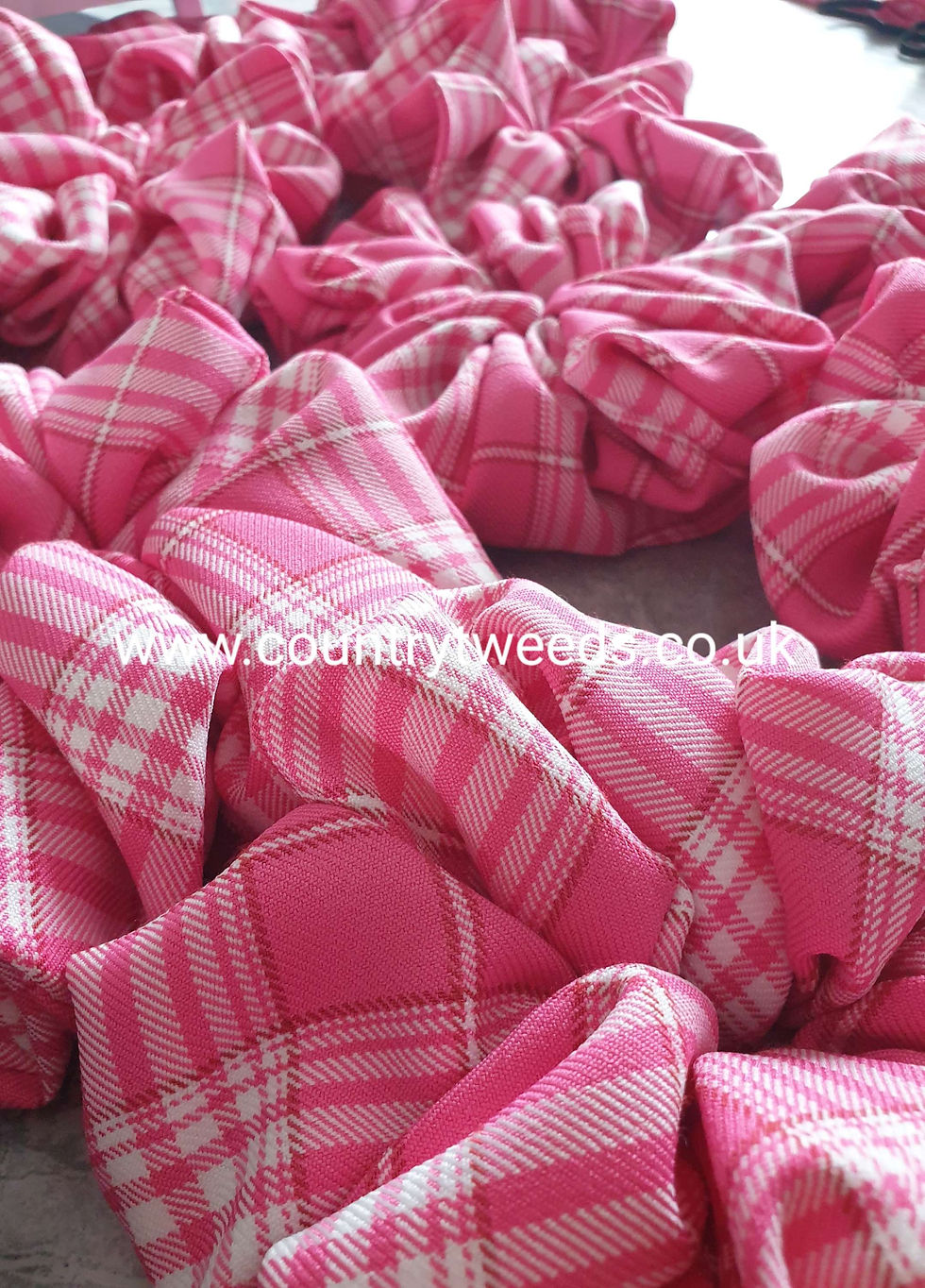 Thumbnail: Large pink scrunchies scrunchies