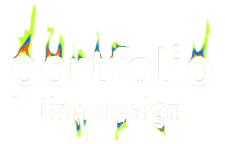 Écriture "portfolio linh design"