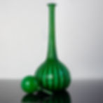 Vaso Murano Verde Trabalhado