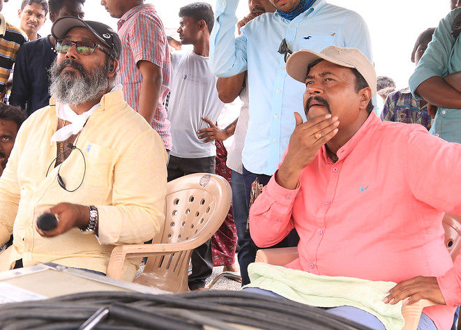 Left to Right: Fight Master Vijay, Director Harinath Babu