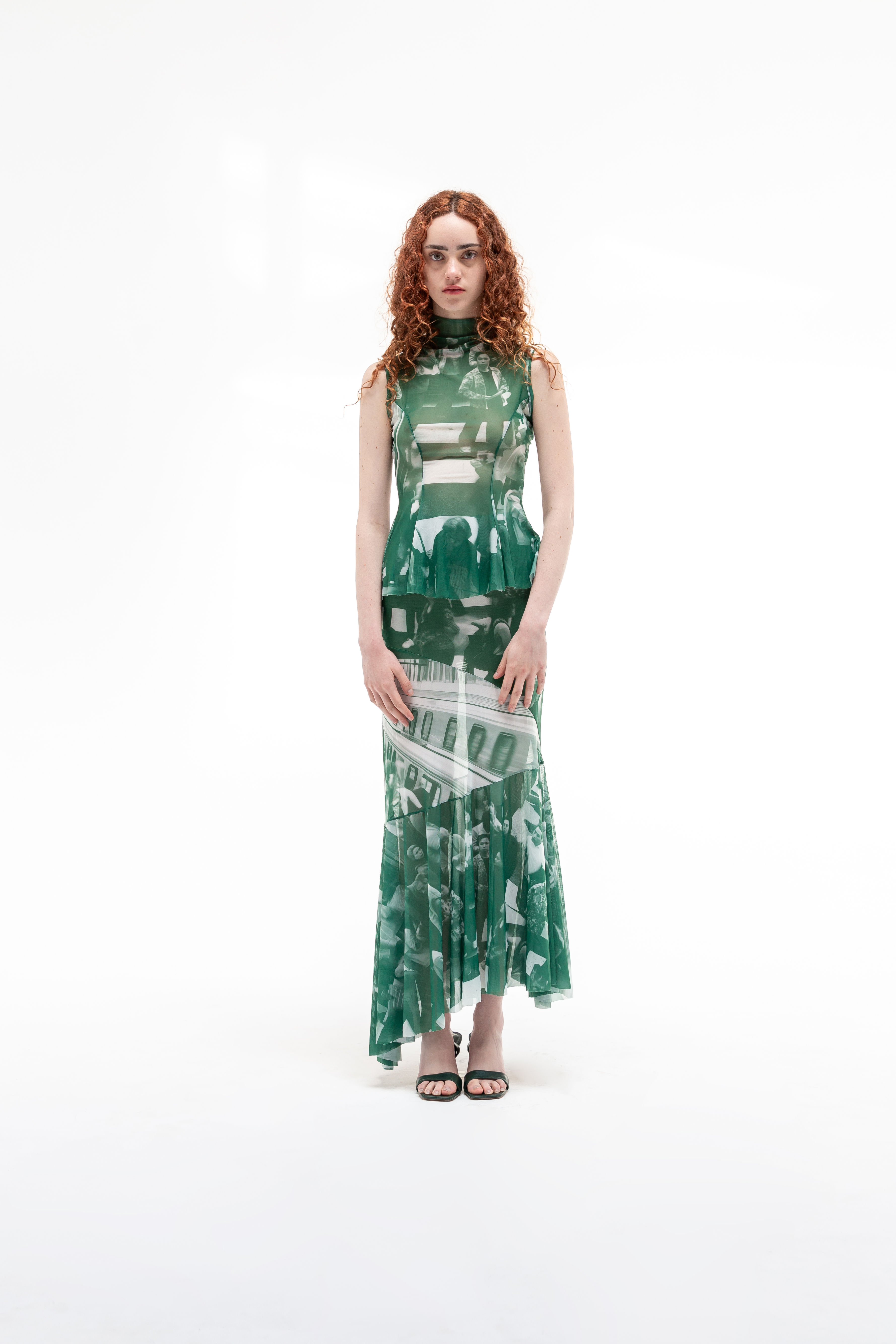 Mesh Peplum Top - Transit