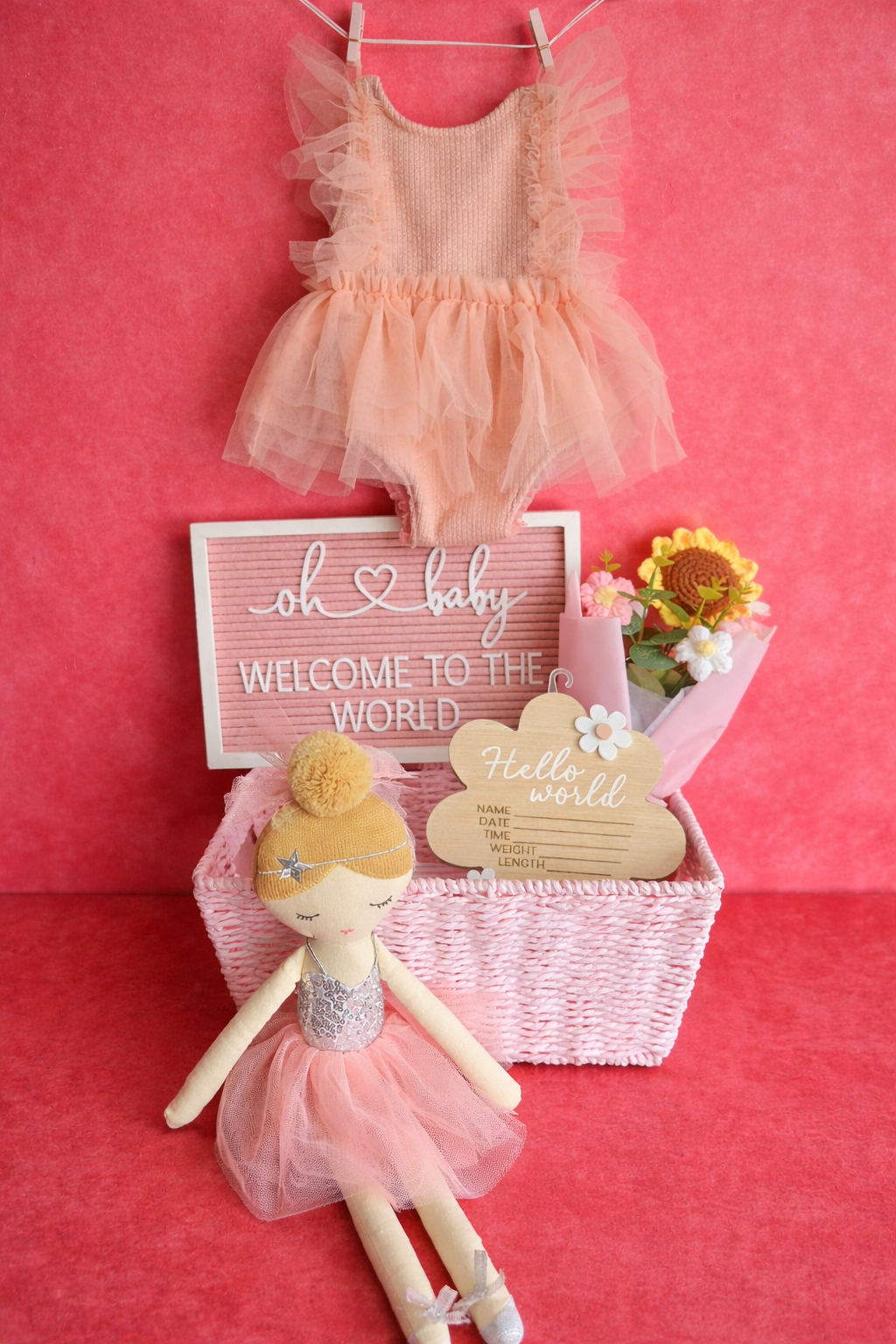 Cesta de bienvenida bailarina