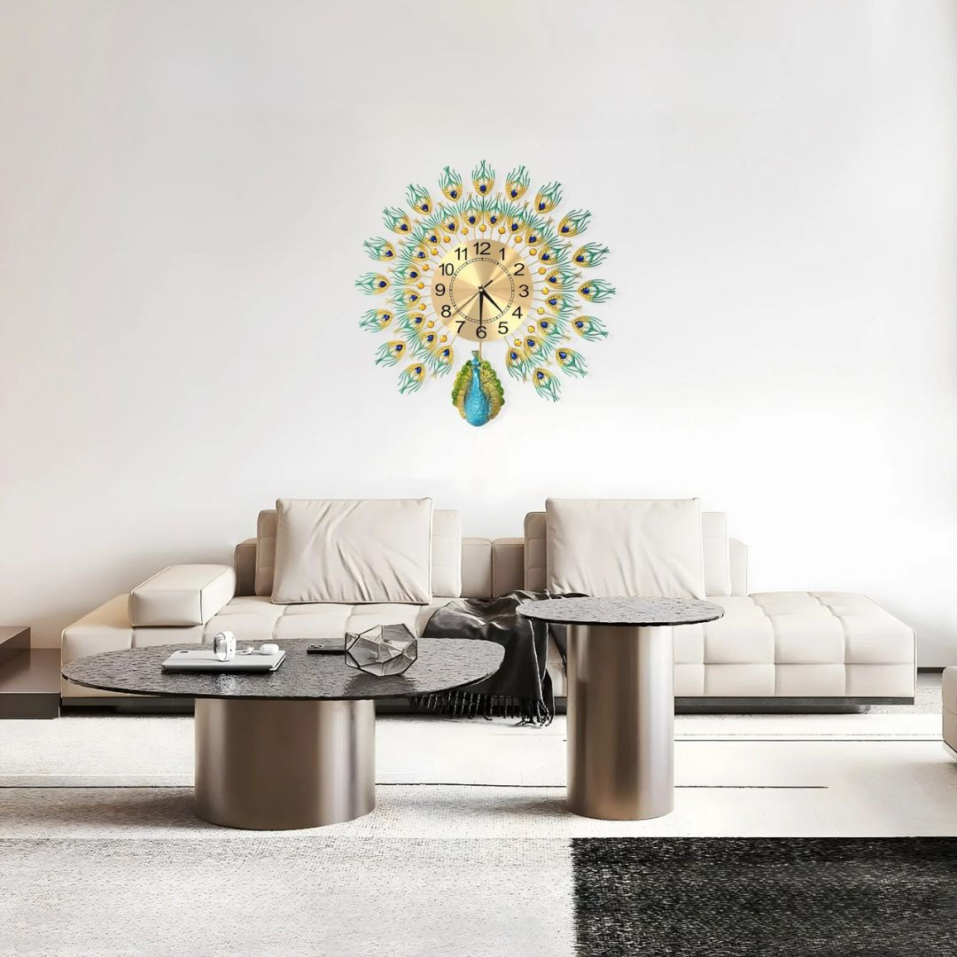 Peacock Wall Clock 3D