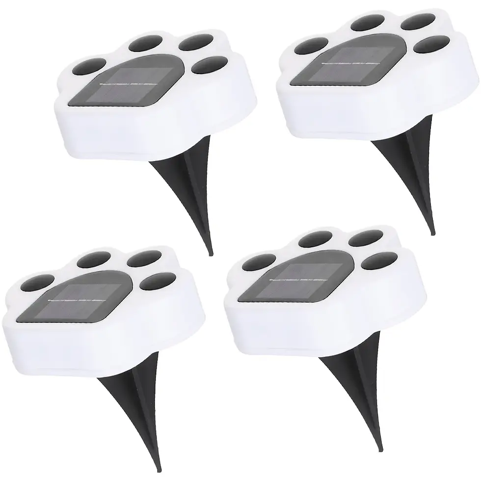 Miniature : 4pcs Solar Buried LED Bear Paw Footprint