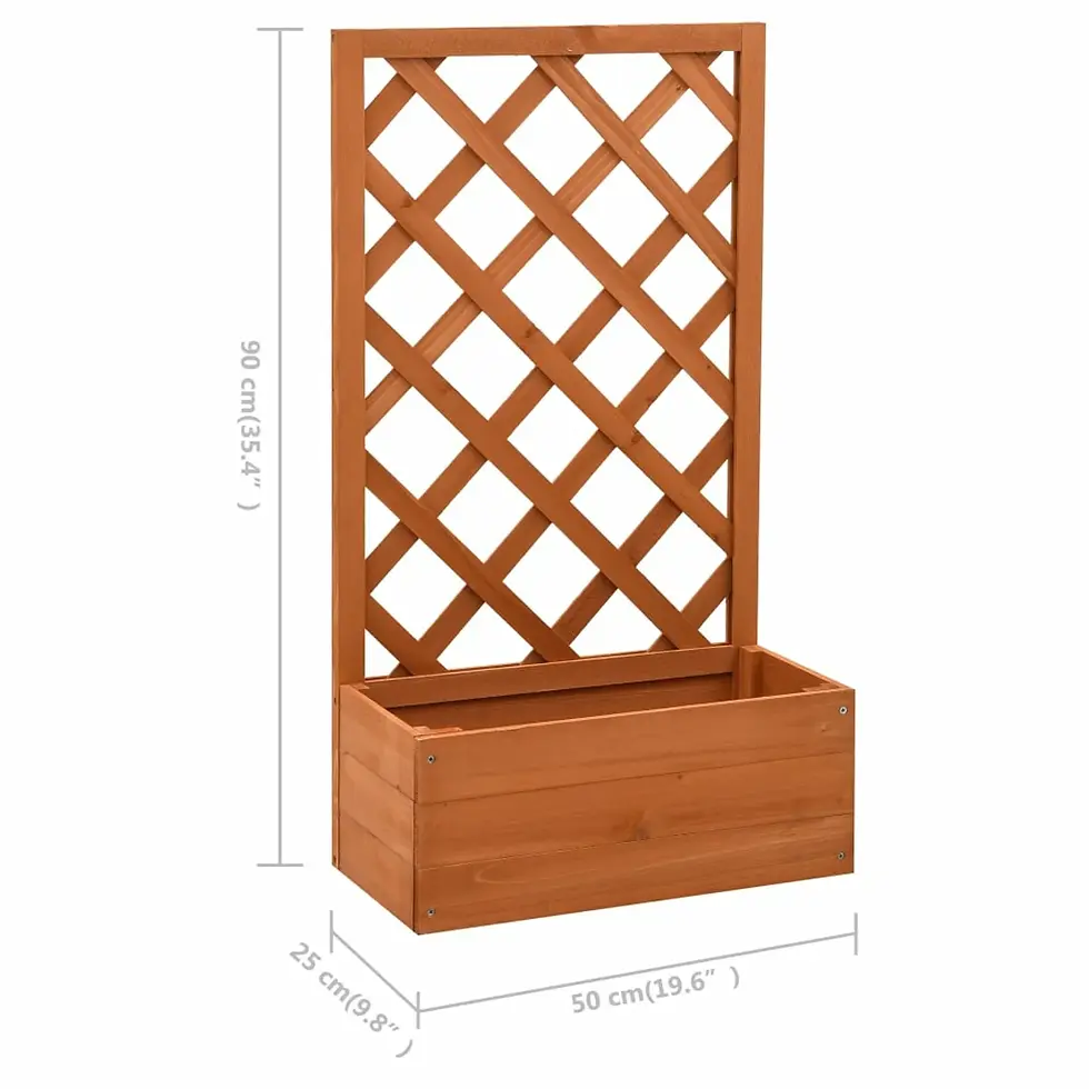 Miniature : Outdoor Garden Trellis Planter Box
