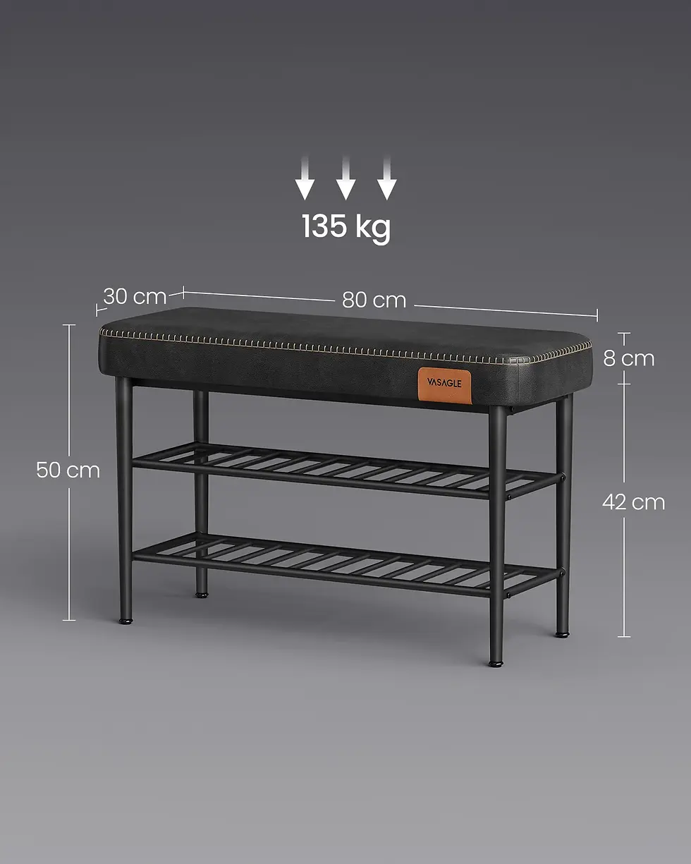 Miniature : Series Shoe Bench with Artificial Leather Seat